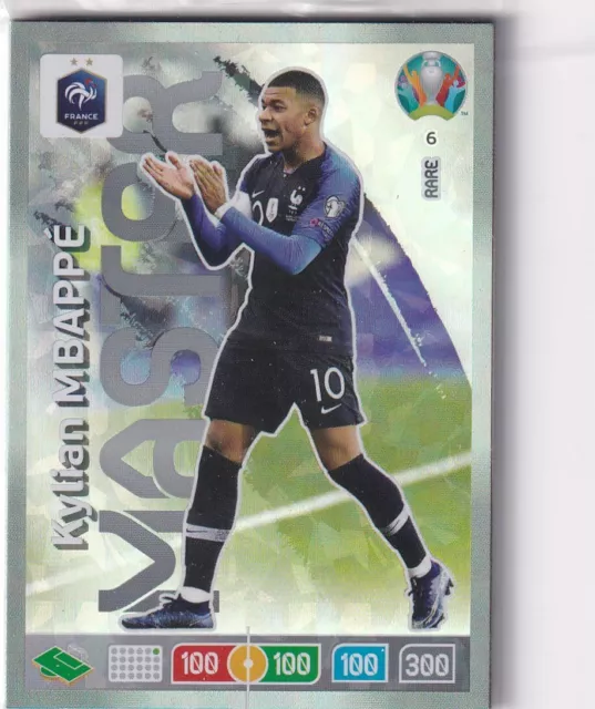 Panini Adrenalyn XL Euro UEFA Em 2020 Master Raro Mapa Núm 6 Kylian Mbappe