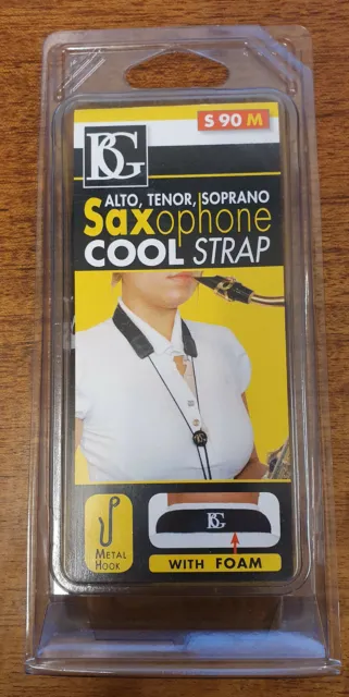 BG S90M Alto/Tenor/Soprano Saxophone Cool Strap, Foamed, Metal Hook
