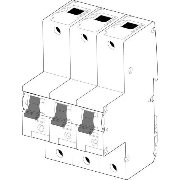 ABN XHA335-5 3-polig SHU-Schalter 35A IP20 400V Hauptleitungsschutzschalter