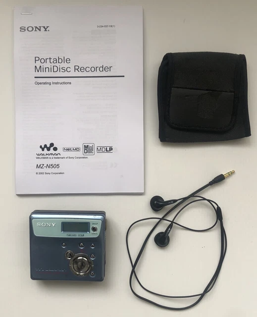 SONY MZ-N505 NET MD Walkman Portable MiniDisc Recorder/Player - Blue £ ...