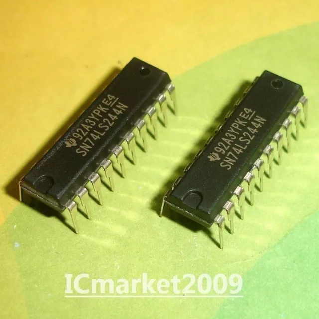 10 PCS SN74LS244N DIP-20 74LS244N 74LS244 Octal Buffer/Line Driver, 3-State