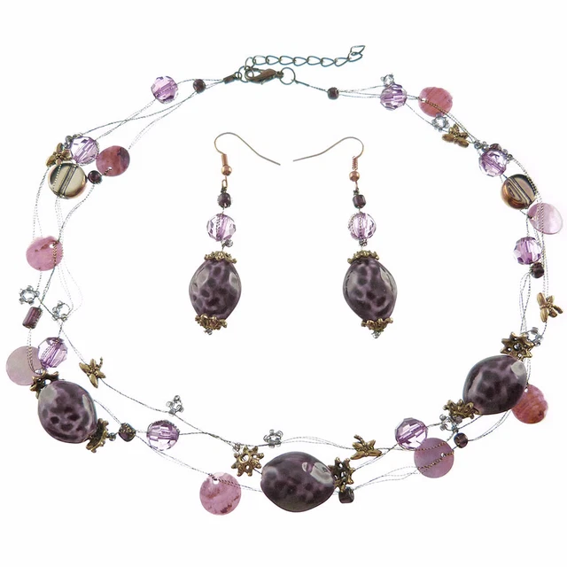 Boho - collier ras du cou avec perles colorées pour femmes, bijoux