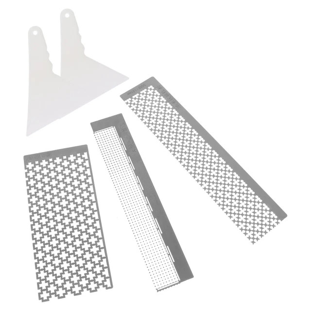 1 Set DIY Zeichnung Herrscher Diamant Mesh Herrscher Edelstahl Mesh Herrscher 2