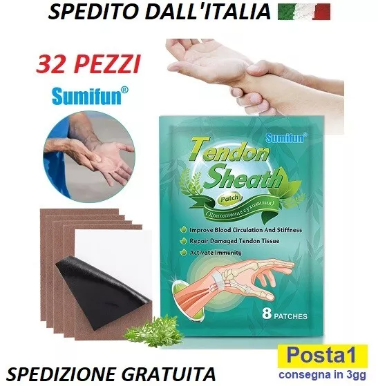 Cerotto antidolorifico riscaldante per sollievo dolori al polso. 32 Pezzi