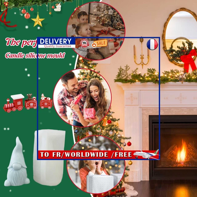3D DIY Gnome Silicone Mold Home Decoration Plaster Soap Mould for Family Friends