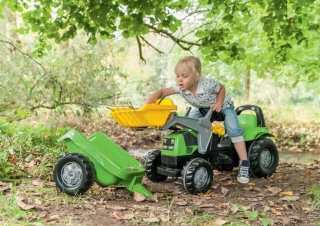 Trettraktor rollyKid Deutz mit Lader und Anhänger