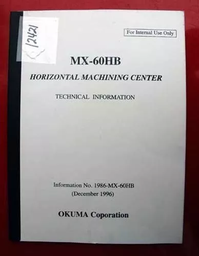 Okuma MX-60HB Horizontal Machining Center Technical 1986-MX-60HB (Inv.12421)