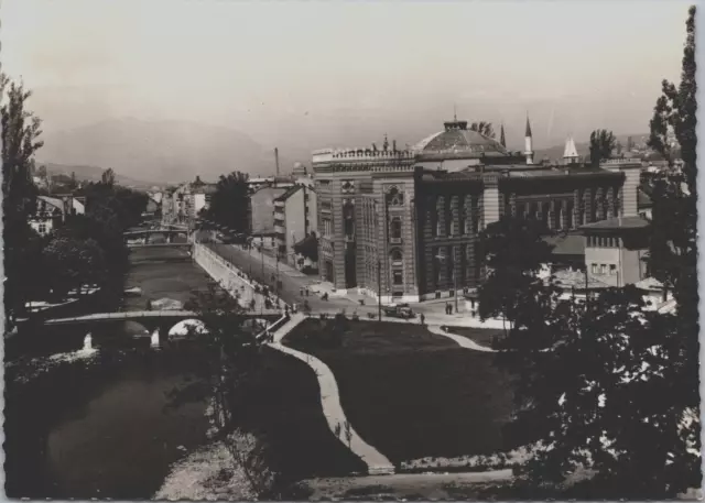 Bosnia And Herzegovina Sarajevo Vijecnica RPPC BS.28