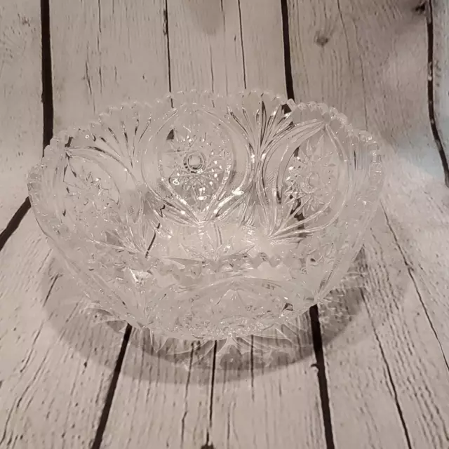 Clear glass crystal bowl