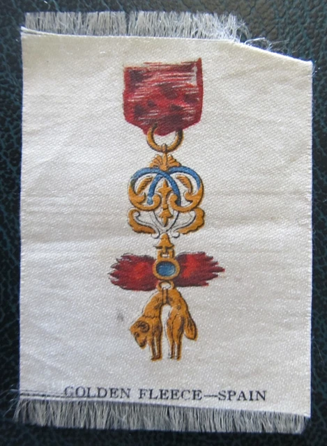 ITC Cigarette Silks Card Ww1 era Golden Fleece Spain medal 3