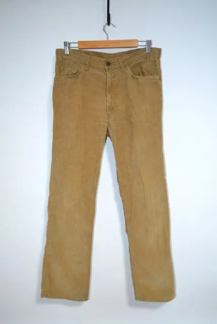 Levi's Jeans Uomo Big E Pantaloni di velluto a coste Cerniera USA 60S 70S...