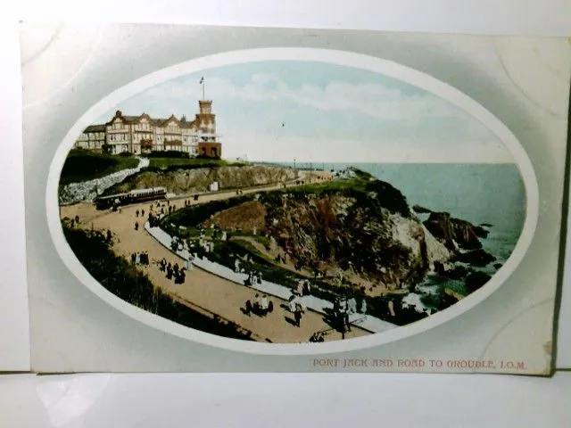 Port Jack and Road to Groudle. Isle of Man. Alte Ansichtskarte / Postkarte farbi
