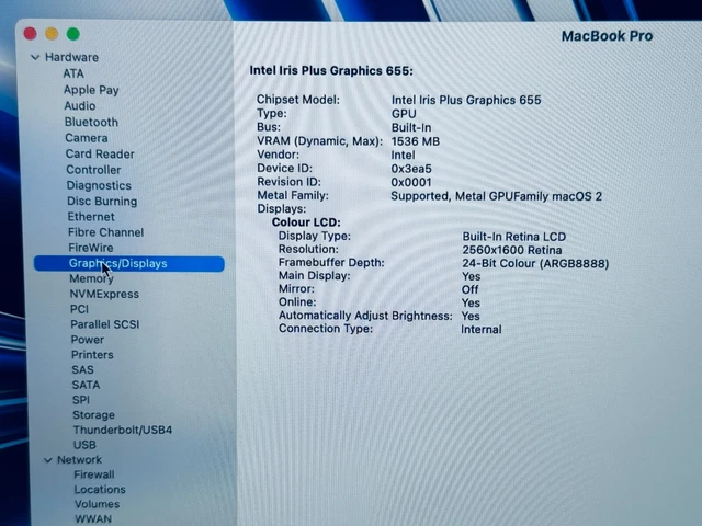 Apple MacBook Pro 13" 2019 ID Touch Bar Intel Quad Core i5 2.4Ghz 16GB 256 GB unità di memoria a stato solido 19