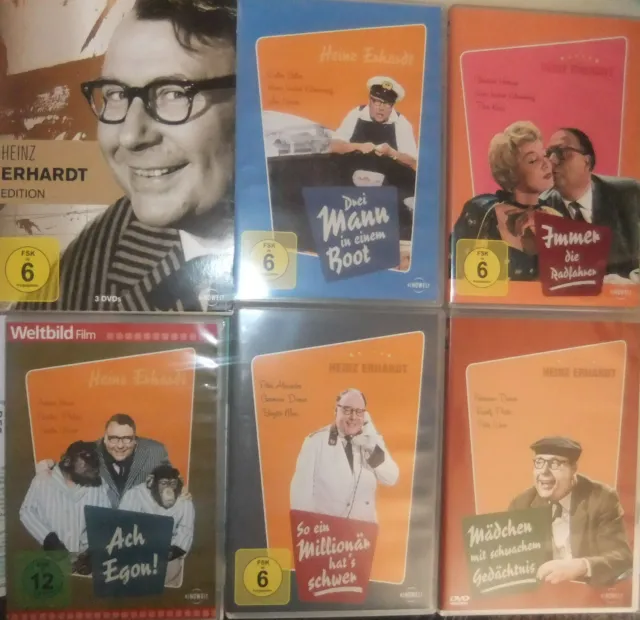 5 Heinz Erhardt DVD Ach Egon Immer die Radfahrer Drei Mann in einem Boot Mädchen