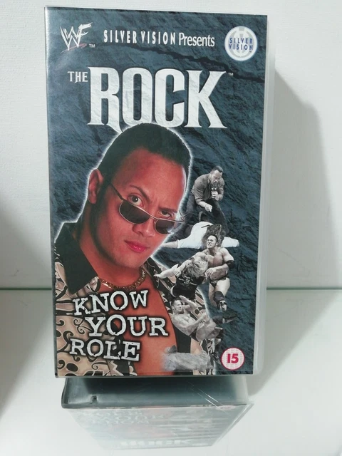 T-shirt Vintage WWF The Rock "Know Your Role" - Homme XL - Gris - Années Y2K