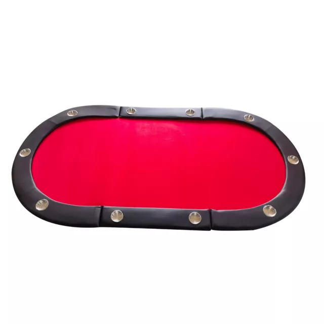 INO Design 84" Tri-Fold Red Casino Game Texas Holdem Folding Poker Table Top