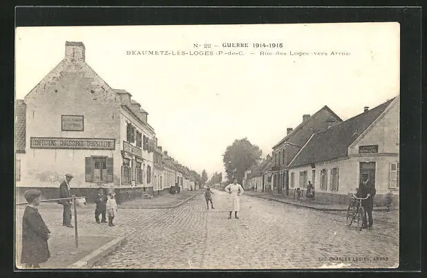 CPA Beaumetz-Les-Loges, Rue des Loges