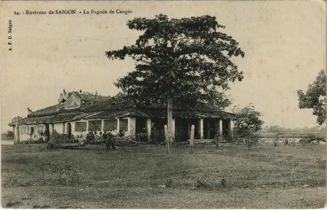 CPA AK VIETNAM Cochinchine SAIGON - La Pagode de Cangio (62205)