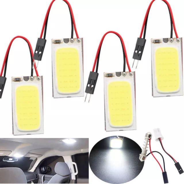 White 48 SMD COB LED T10 4W 12V Car Interior Panel Light Dome Lamp Bulb @IL 2