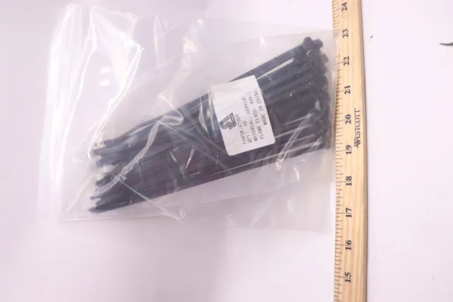 (40-Pk) Steiner Welding Screen Adjustable Plastic Ties Black 7" L 47000