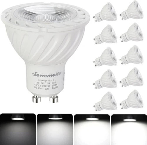 DEWENWILS GU10 LED Bulbs Dimmable, 5W(50W Halogen Equivalent), Nature...