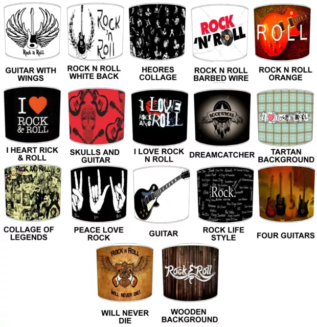 I Love Rock & Roll Light Shades Rock`n`Roll Bands Rock And Roll Music Lampshades