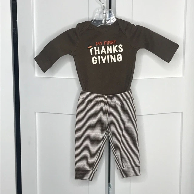 “My First Thanksgiving” Carter’s Size Newborn, Bodysuit and Pants, 2-Piece Set