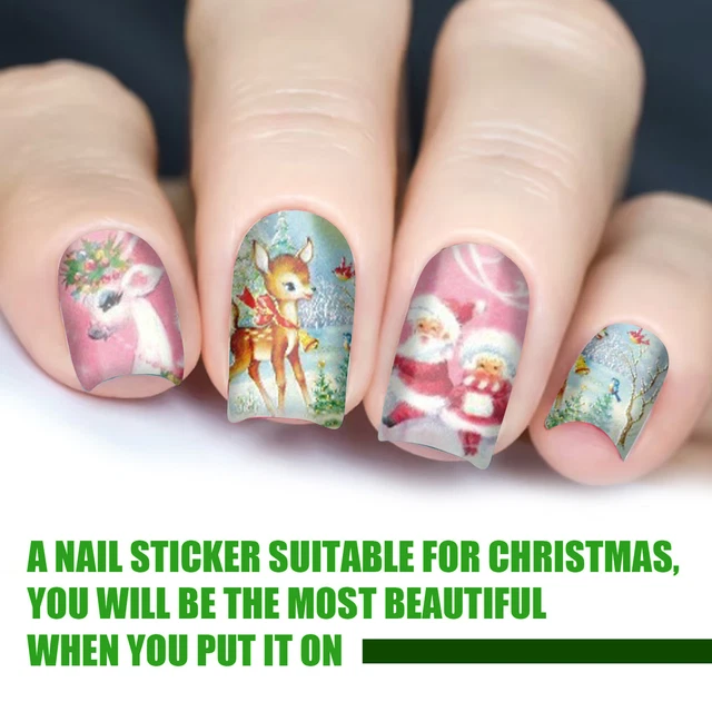 Xmas Nail Patch Shiny Fadeless Leicht zu entfernen Xmas Nail Sticker Ultra Thin 2