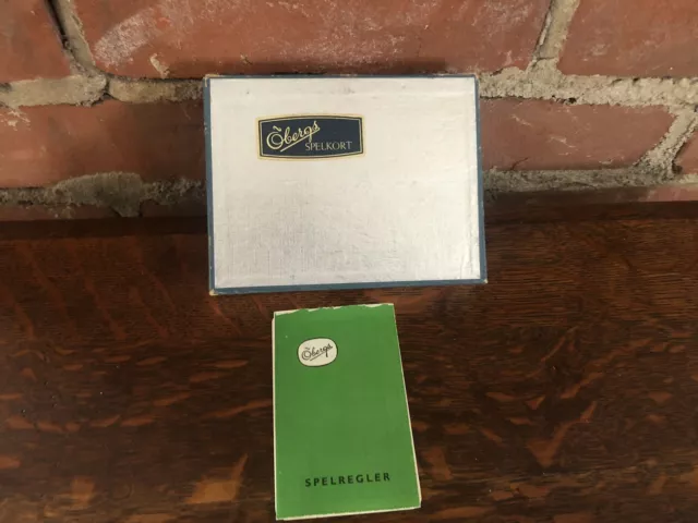 Obergs Spelkort Playing Cards Double Deck Bridge Set Vintage Sweden Complete