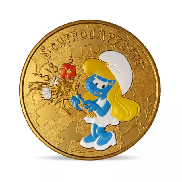 Francia 2020 The Smurfs Medaglia Puffetta Smurfette Medal Puffi Smurf Puffo