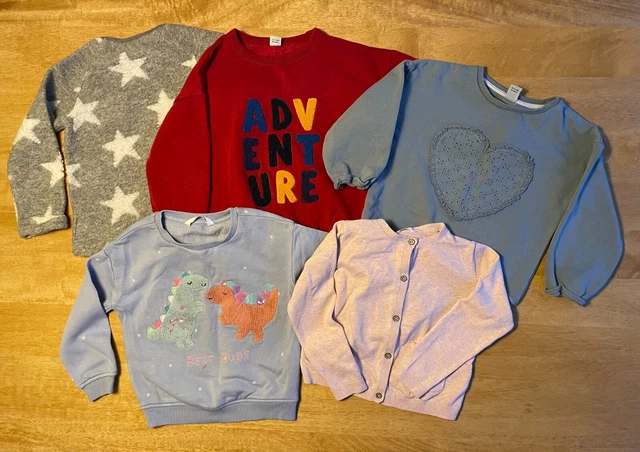 Pacchetto di 5 x saltatori/cardigan ragazze età 2-3 anni