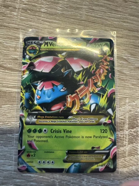 Mega M Venusaur EX 2/108 XY Base set Ultra Rare Holo Pokemon Card TCG