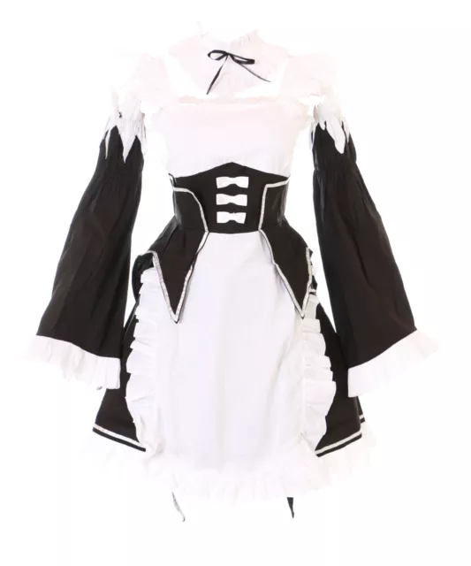 JL-633-3 RE Zero Rem Ram schwarz Maid Zofe Zimmermädchen Kleid Cosplay Kostüm