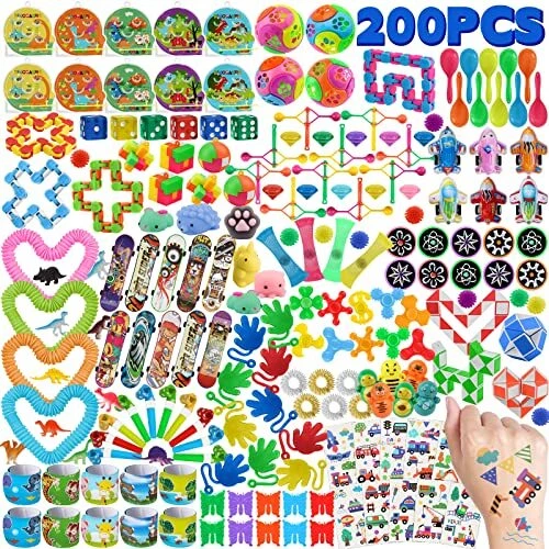 200PCS Party Favors Kids Goodie Bag Fillers Toy Assortment Party Prizes Box