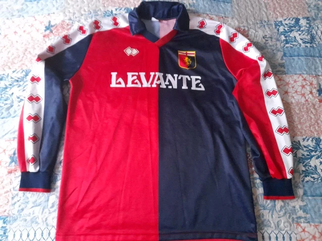 MAGLIA SHIRT VINTAGE Football Match Worn Calcio Genoa 1988 Errea