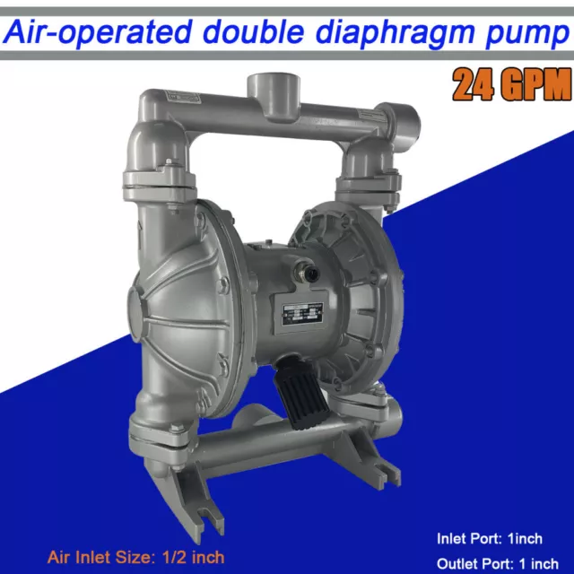 Industry Air Operated Double Diaphragm Pump 1Inch Pneumatic Diaphragm Pump 24GPM