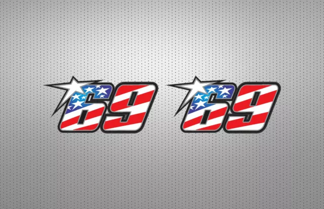 Pegatinas dorsales 69 Nicky Hayden stickers decals calcas moto autocollant