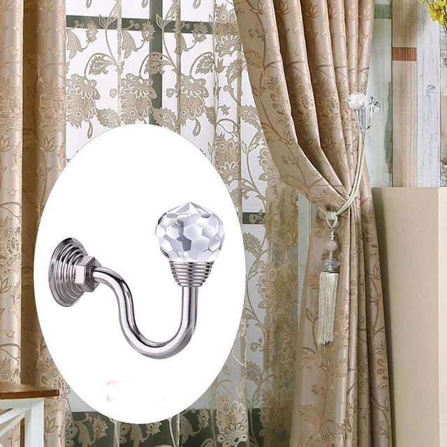 Hooks Crystal Curtain Holdbacks Curtain Hooks Crystal Bracket Fixing Holder