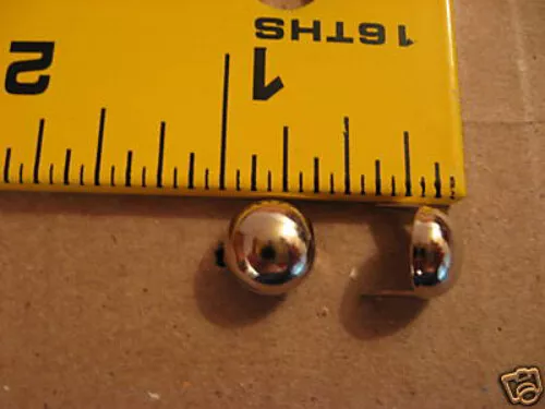 3/8" Nickel / Solid Brass Round Spots / Studs For Leather (Pack Of 100)