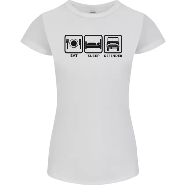 Eat Sleep 4X4 Off Road Roading Car Womens Petite Cut T-Shirt