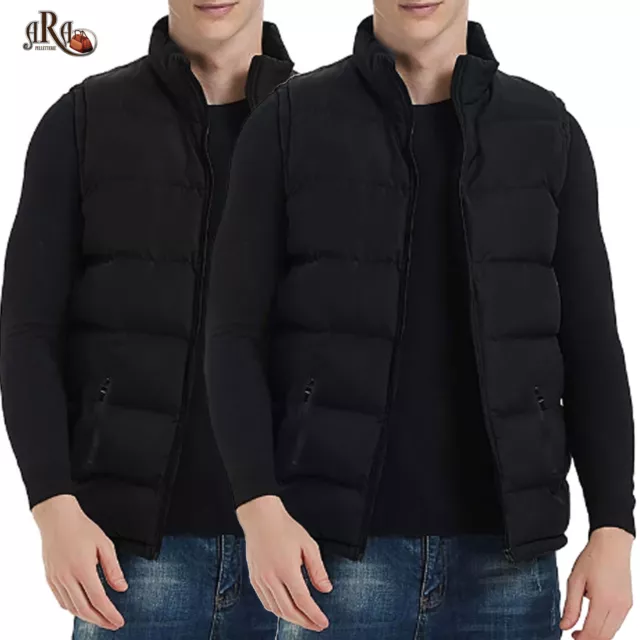 Smanicato Uomo Invernale NERO Giubbotto Classico Imbottito Giacca BLU Giubbino
