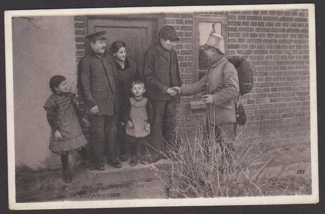 13641 PK Ostpreußenhilfe Abschied in Ostpreussen 1. Weltkrieg Das deutsche Heer