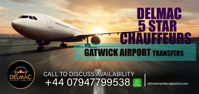 Delmac Airport Executive Chauffeur Service To Gatwick Airport