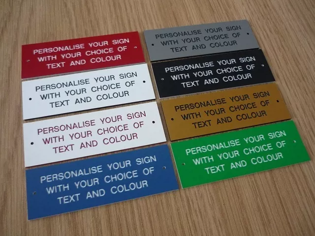 QUALITY PERSONALISED ENGRAVED SIGN - Choose your own text / colour  150mm x 50mm