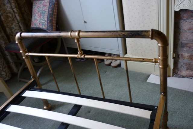 SINGLE BED FRAME - metal - antique bronze finish - COLLECTION ONLY FROM ...