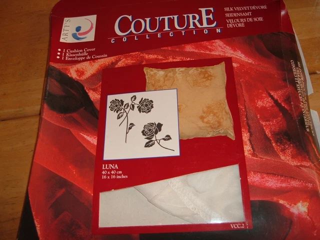 Funda Cojín Colección Arty S Couture Terciopelo Seda Devora Nueva 40X40 Cms