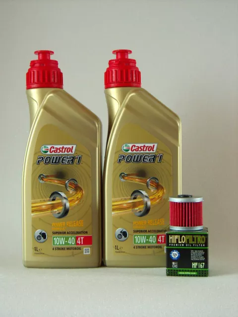 Castrol Power 1 10W40 Öl + Ölfilter DAELIM VS125 VT125 Evolution Bj 1997-2005