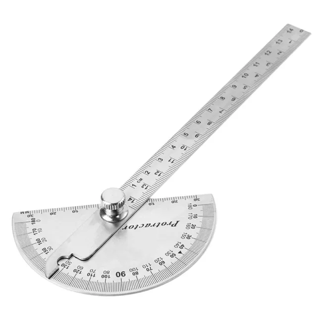 15cm`180 Degree Adjustable Protractor multifunction stainless steel angle ruY-SR