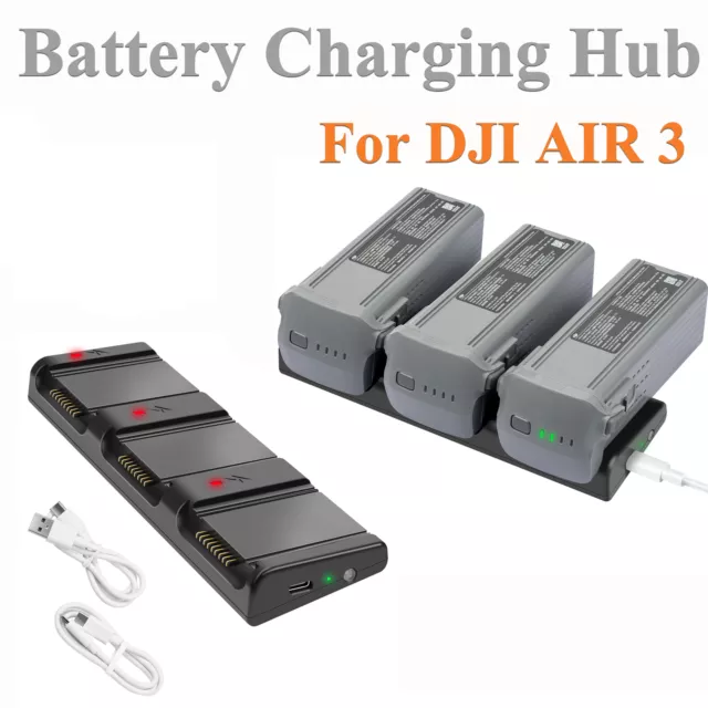 USB Battery Charger For DJI AIR 3 Drone Fast Battery Charging Hub Three-port HAU