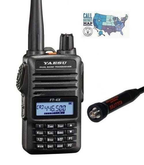 YAESU FT-4XR DUAL Band VHF/UHF HT Transceiver with Diamond SRJ77CA ...